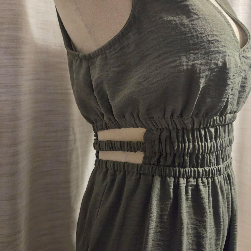 Women's Green Bohemian Style Sleeveless Jumpsuit